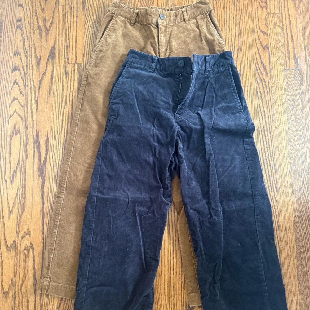 Muji Ankle Cropped Pants in Black and Brown
